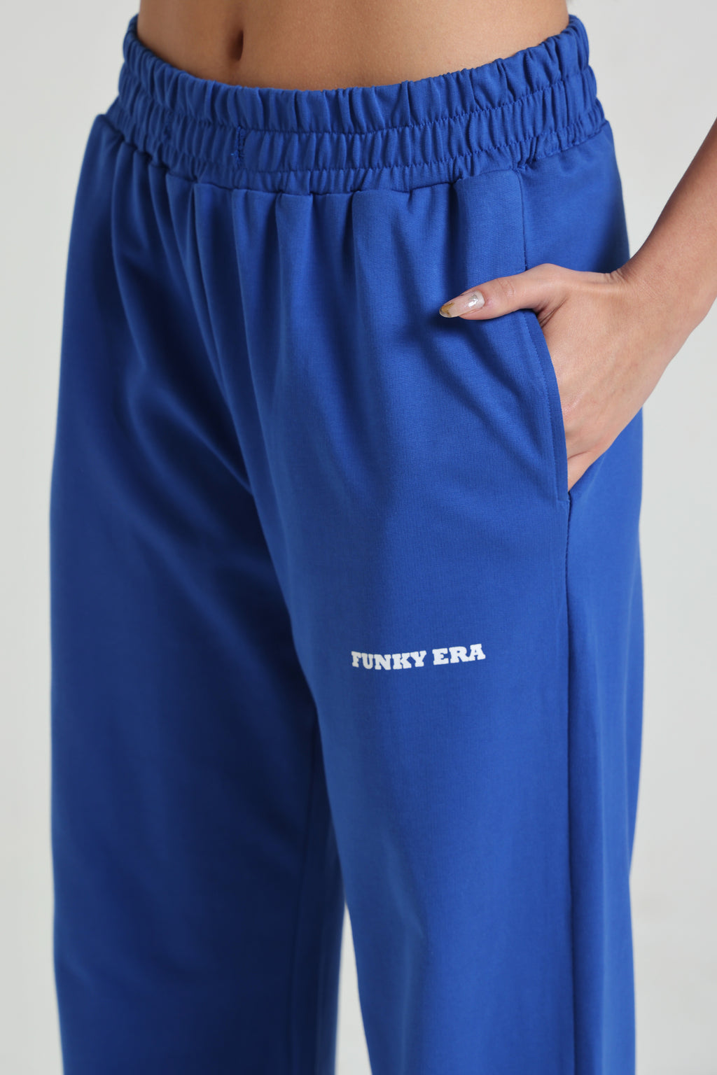 Royal Blue Wide-Leg Sweatpants