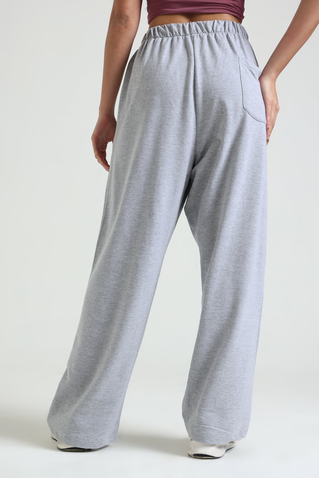 Grey Melange Loose Fit Joggers