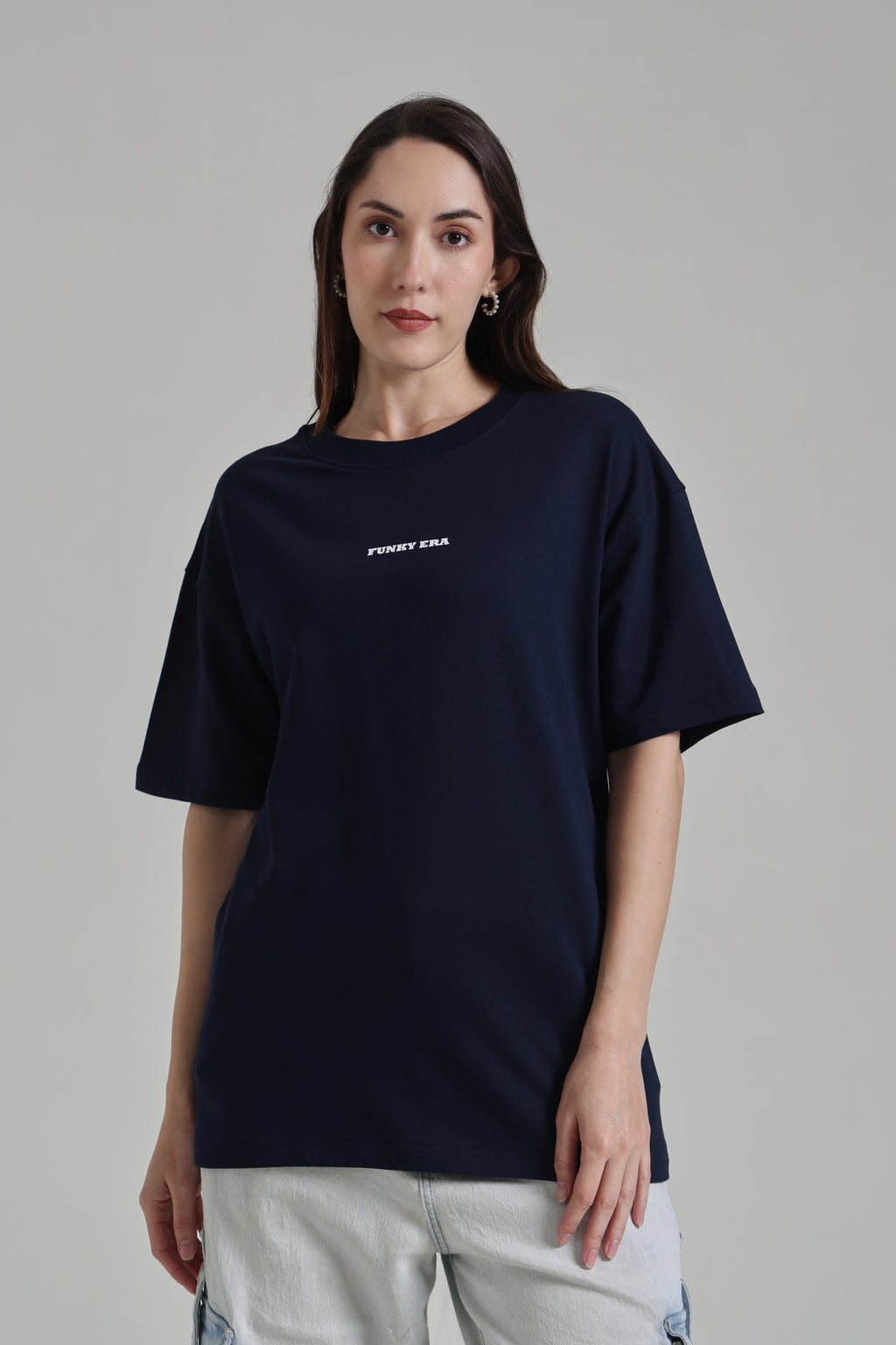 Navy Blue Signature Oversized T-Shirt