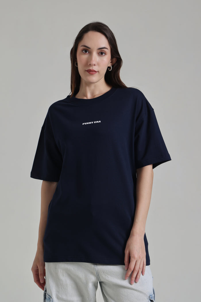 Navy Blue Signature Oversized T-Shirt