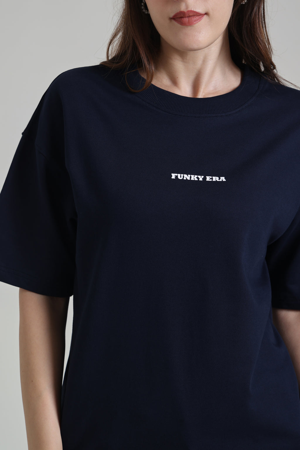 Navy Blue Signature Oversized T-Shirt