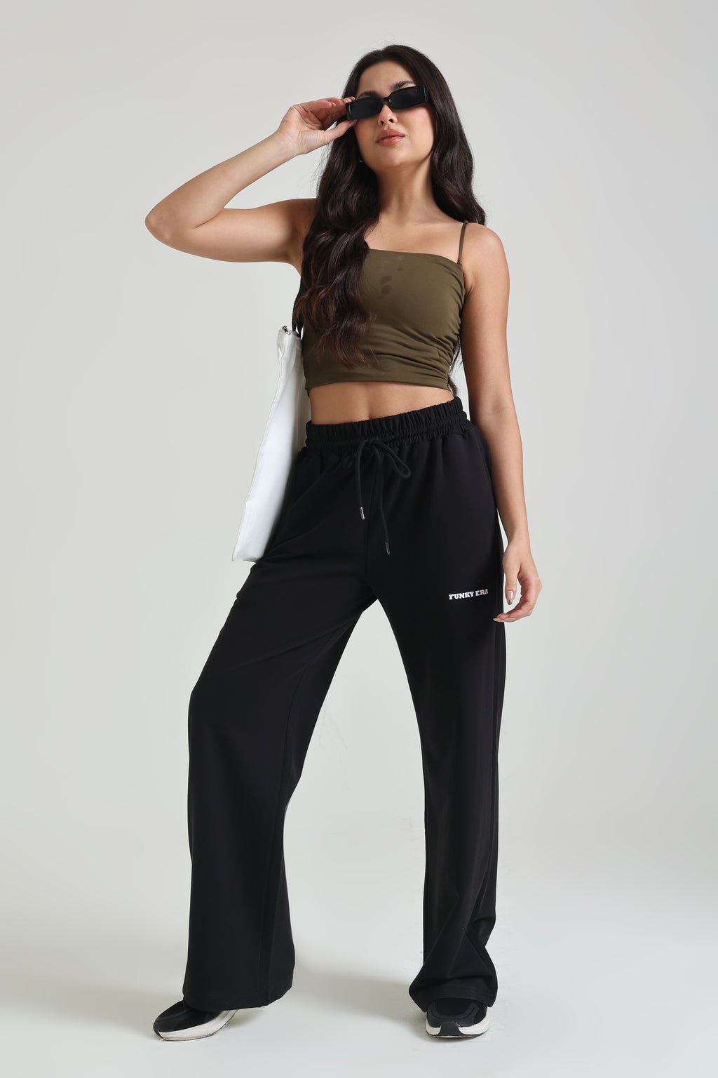 Black Wide-Leg Sweatpants