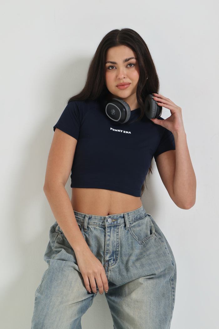 Royal Blue Signature Raglan Baby Tee