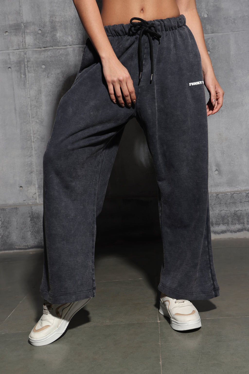 Black Faded Heavyweight Loose Fit Joggers