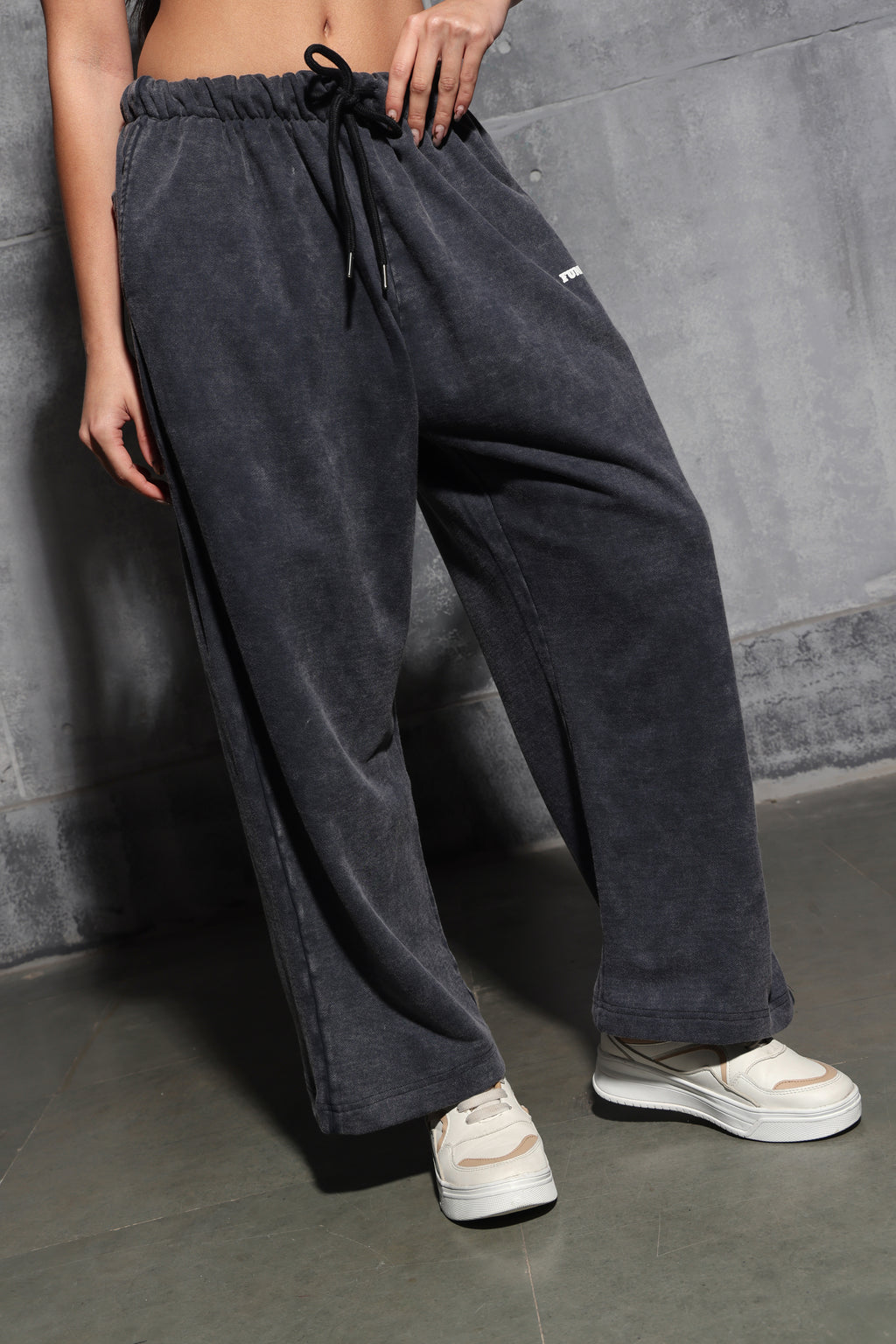 Black Faded Heavyweight Loose Fit Joggers