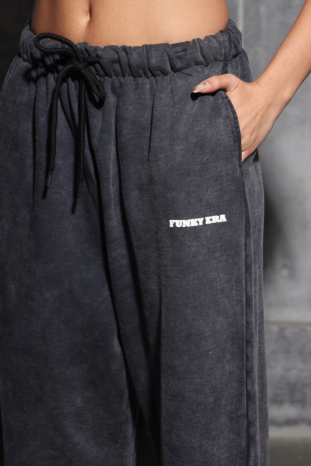 Black Faded Heavyweight Loose Fit Joggers