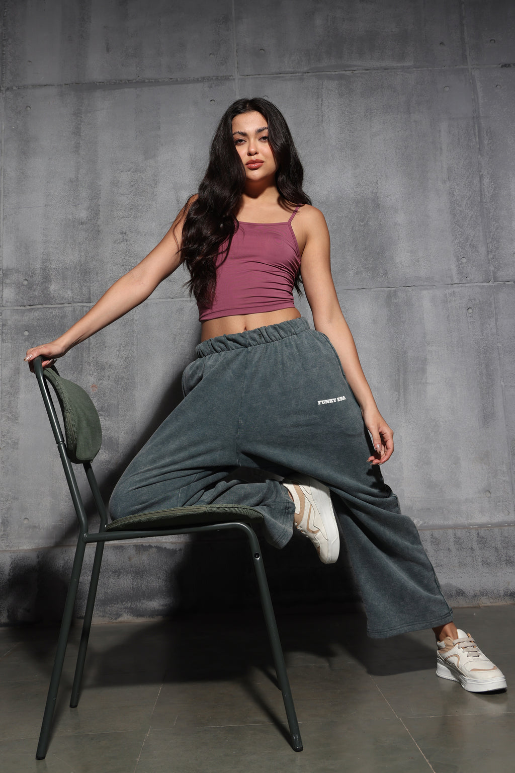 Olive Faded Heavyweight Loose Fit Joggers
