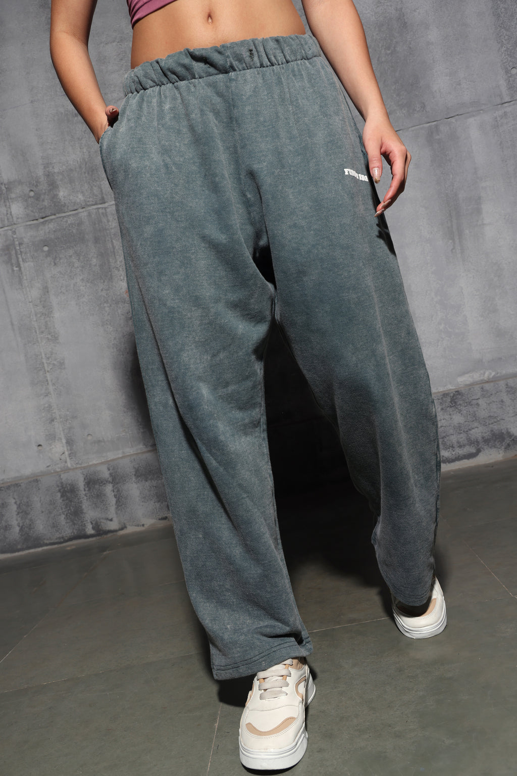 Olive Faded Heavyweight Loose Fit Joggers