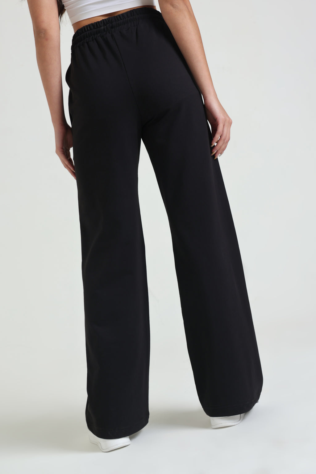 Black Wide-Leg Sweatpants