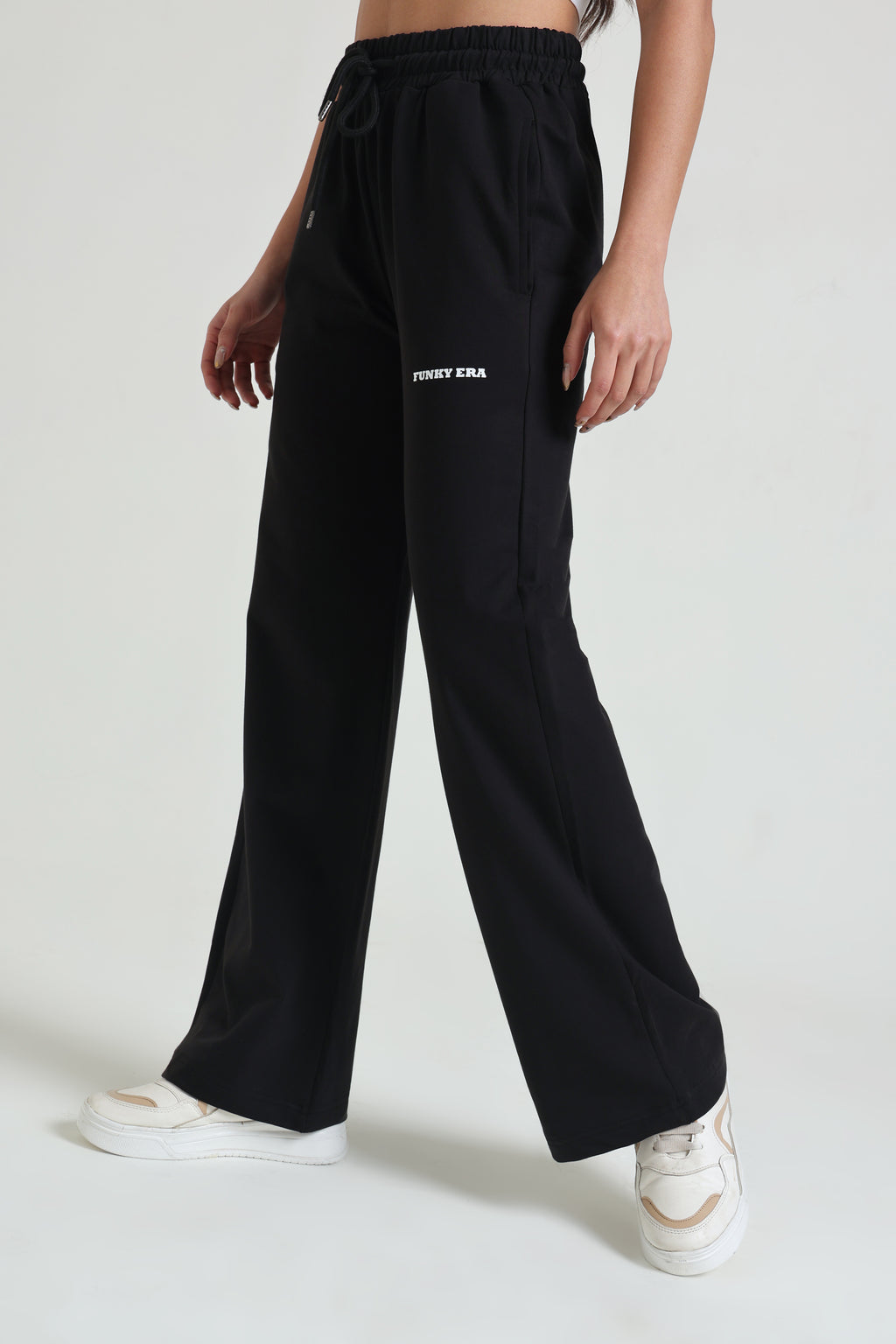 Black Wide-Leg Sweatpants