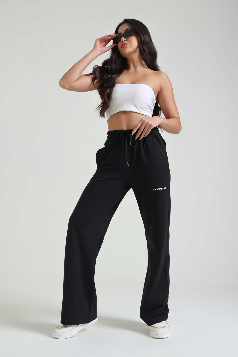 Black Wide-Leg Sweatpants
