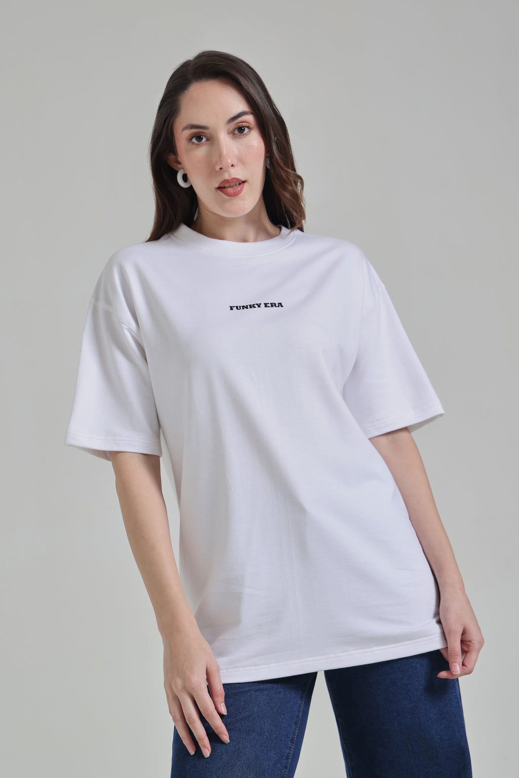 White Signature Oversized T-shirt