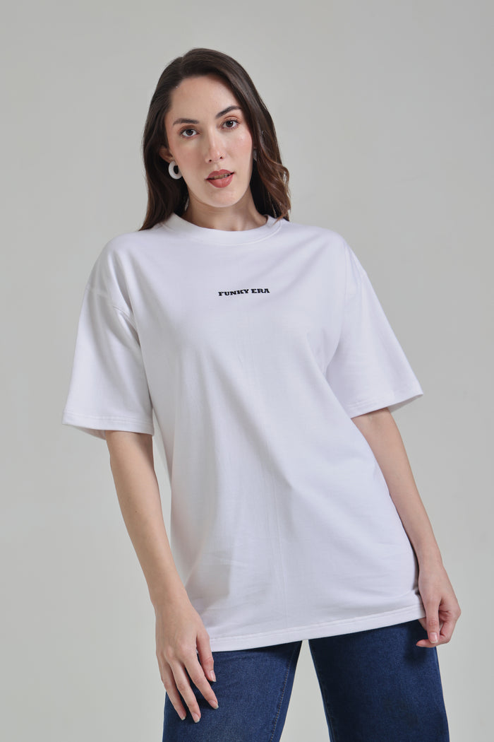 White Signature Oversized T-shirt