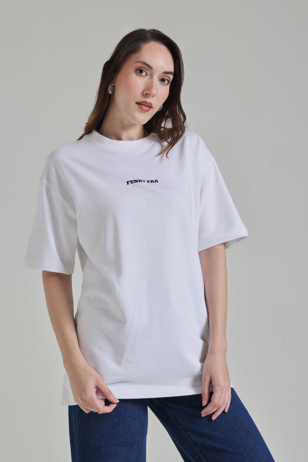 White Signature Oversized T-shirt