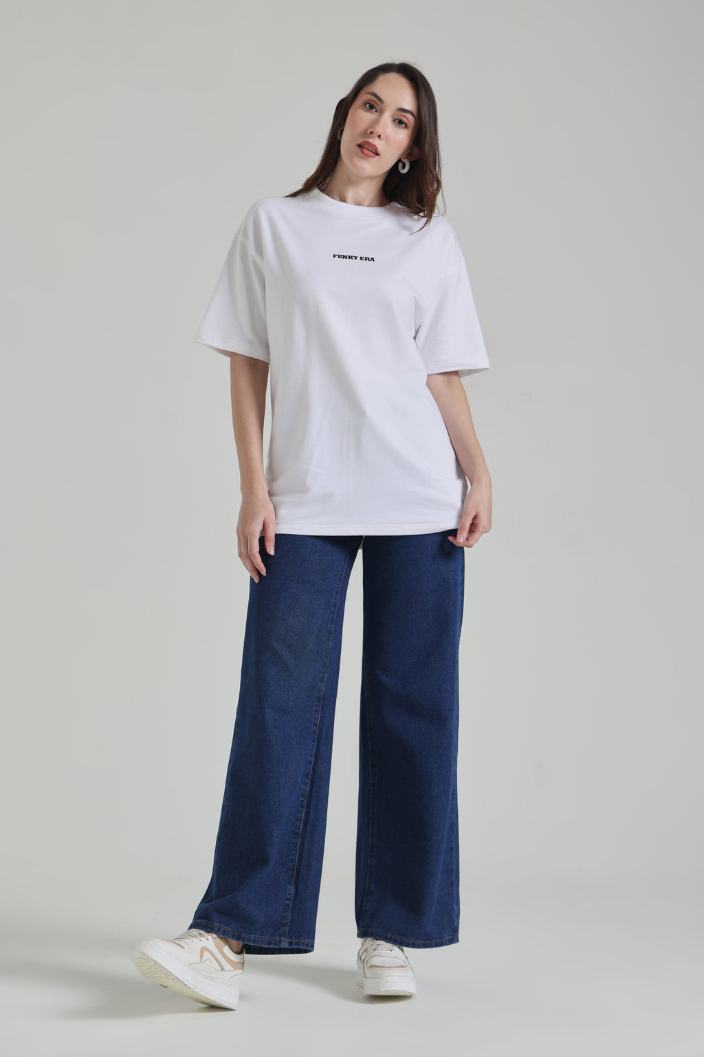 White Signature Oversized T-shirt