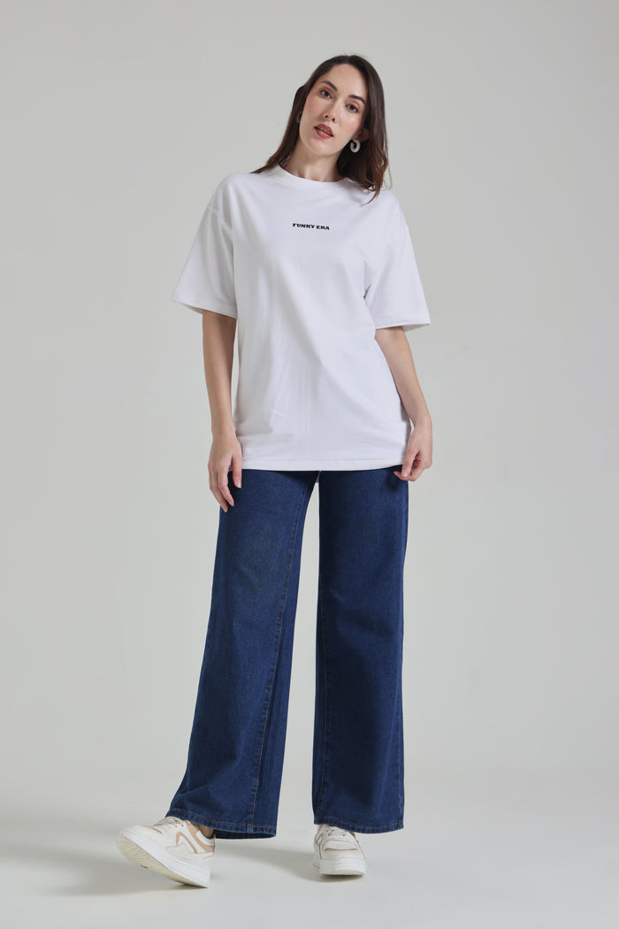 White Signature Oversized T-shirt