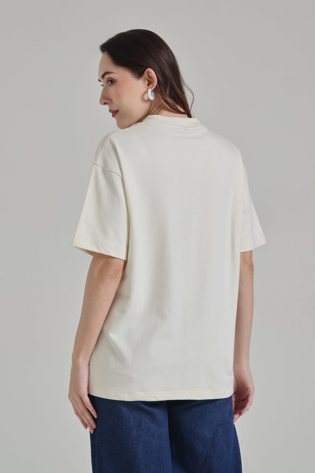 Cream Signature Oversized T-Shirt