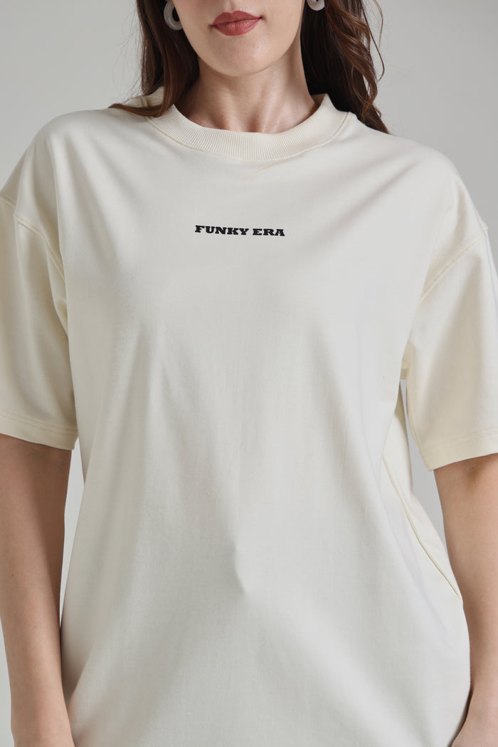 Cream Signature Oversized T-Shirt