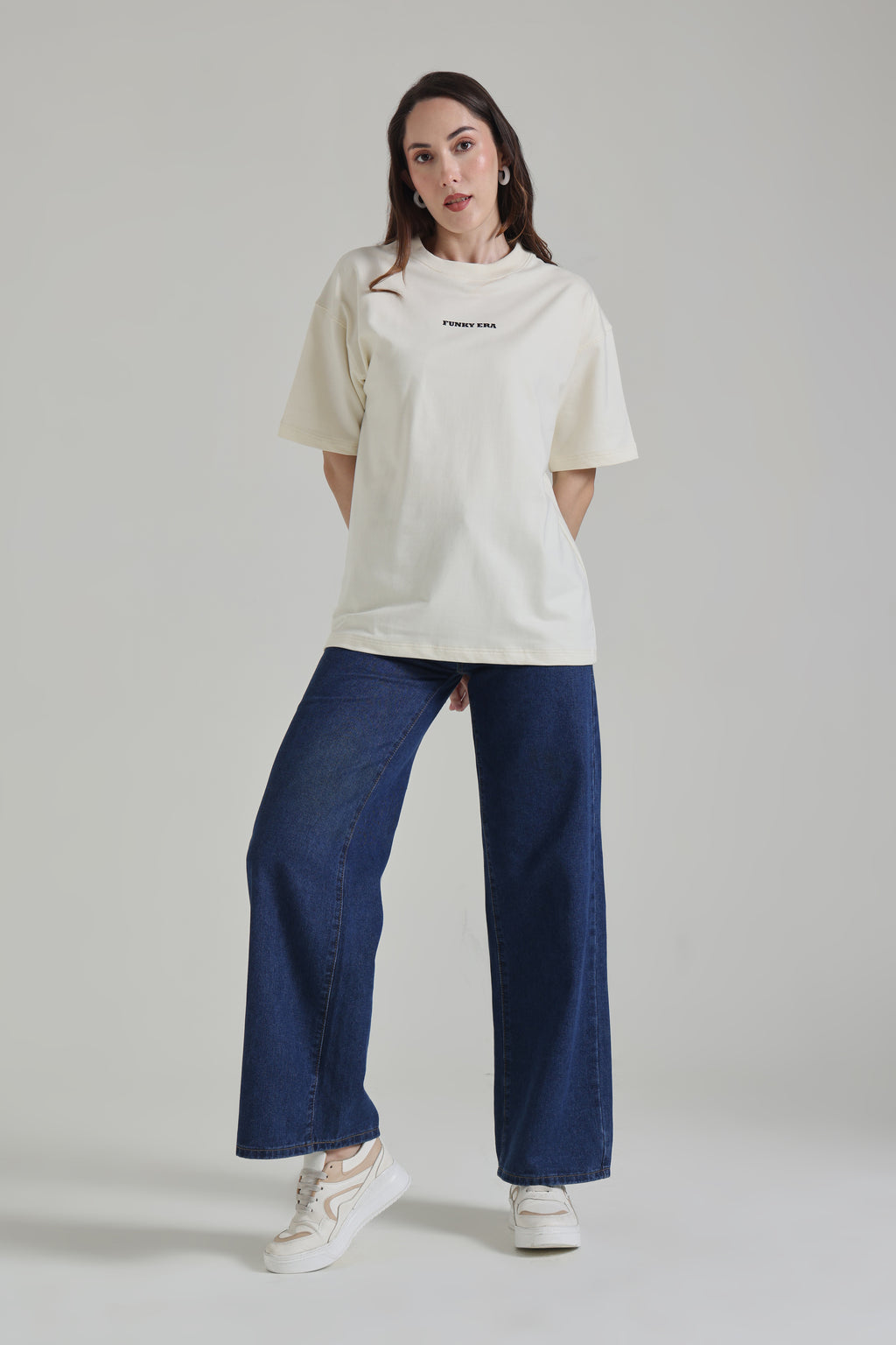 Cream Signature Oversized T-Shirt