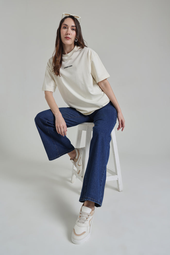 Cream Signature Oversized T-Shirt