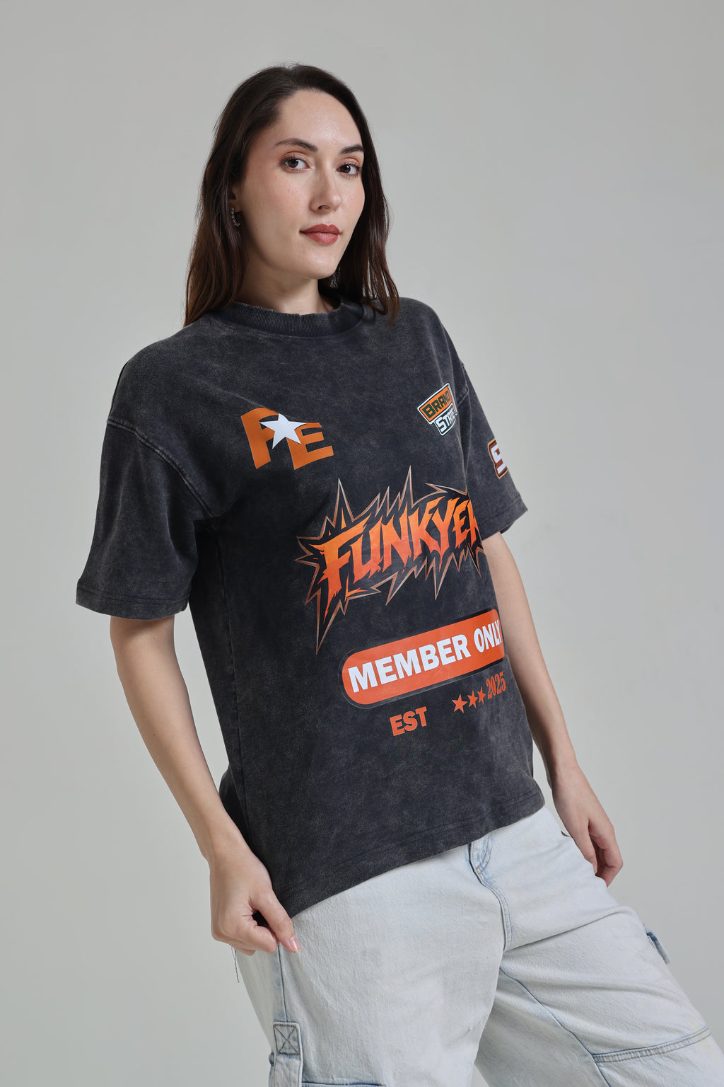 Porsche Racing Edition Acidwash Black Oversized T-Shirt