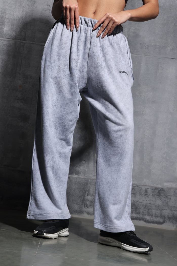 Grey Faded Heavyweight Loose Fit Joggers