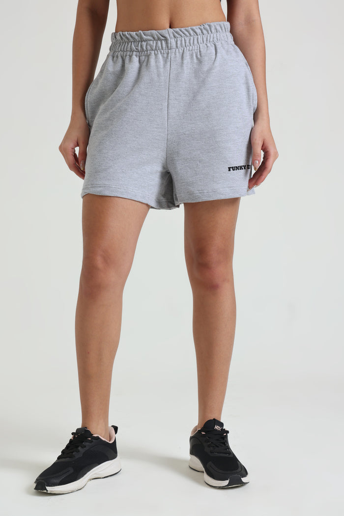 Grey Melange shorts