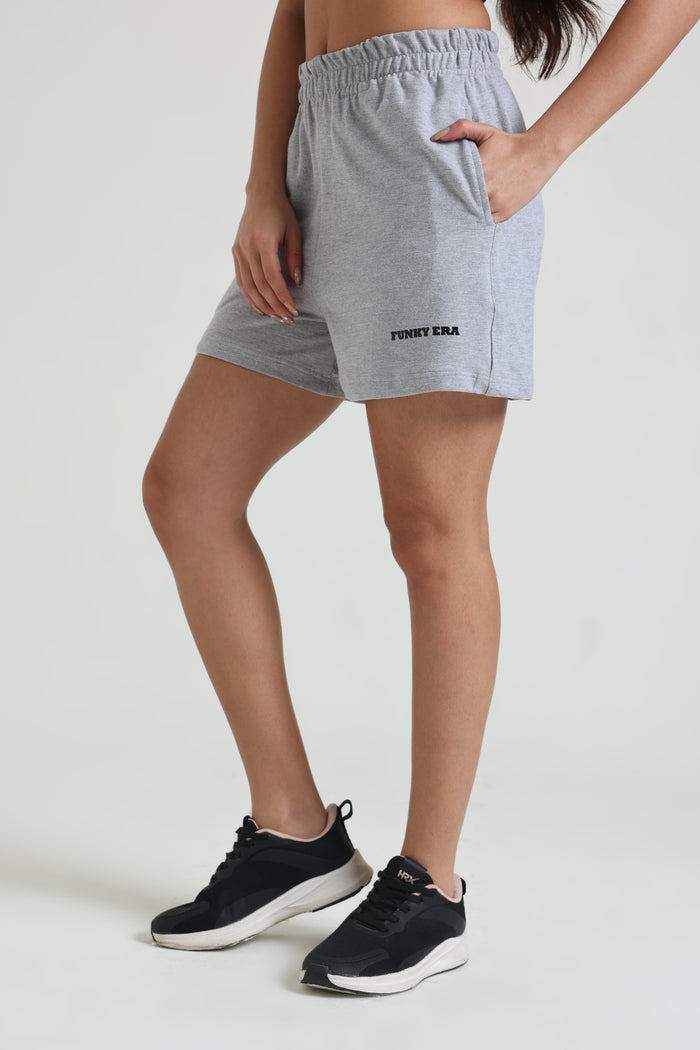 Grey Melange shorts