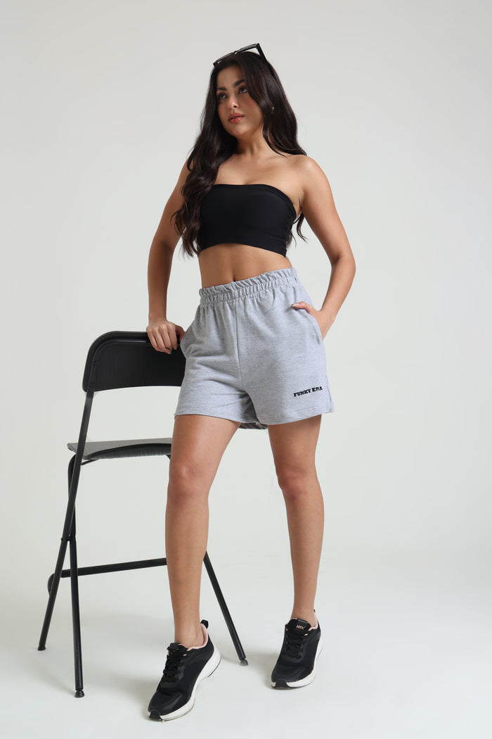 Grey Melange shorts