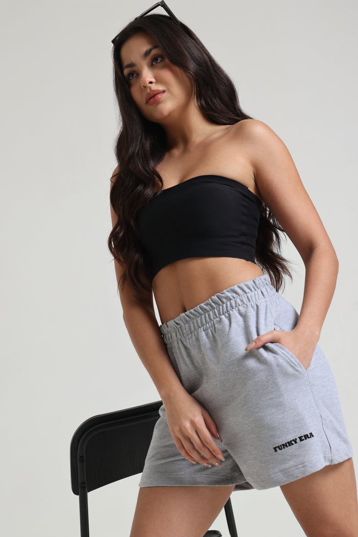 Grey Melange shorts