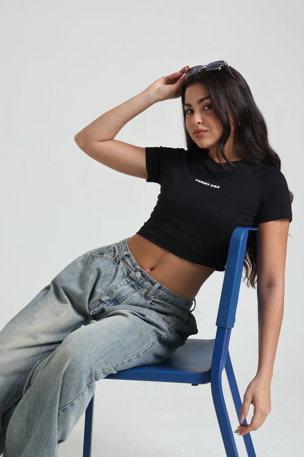 Black Signature Raglan Baby Tee