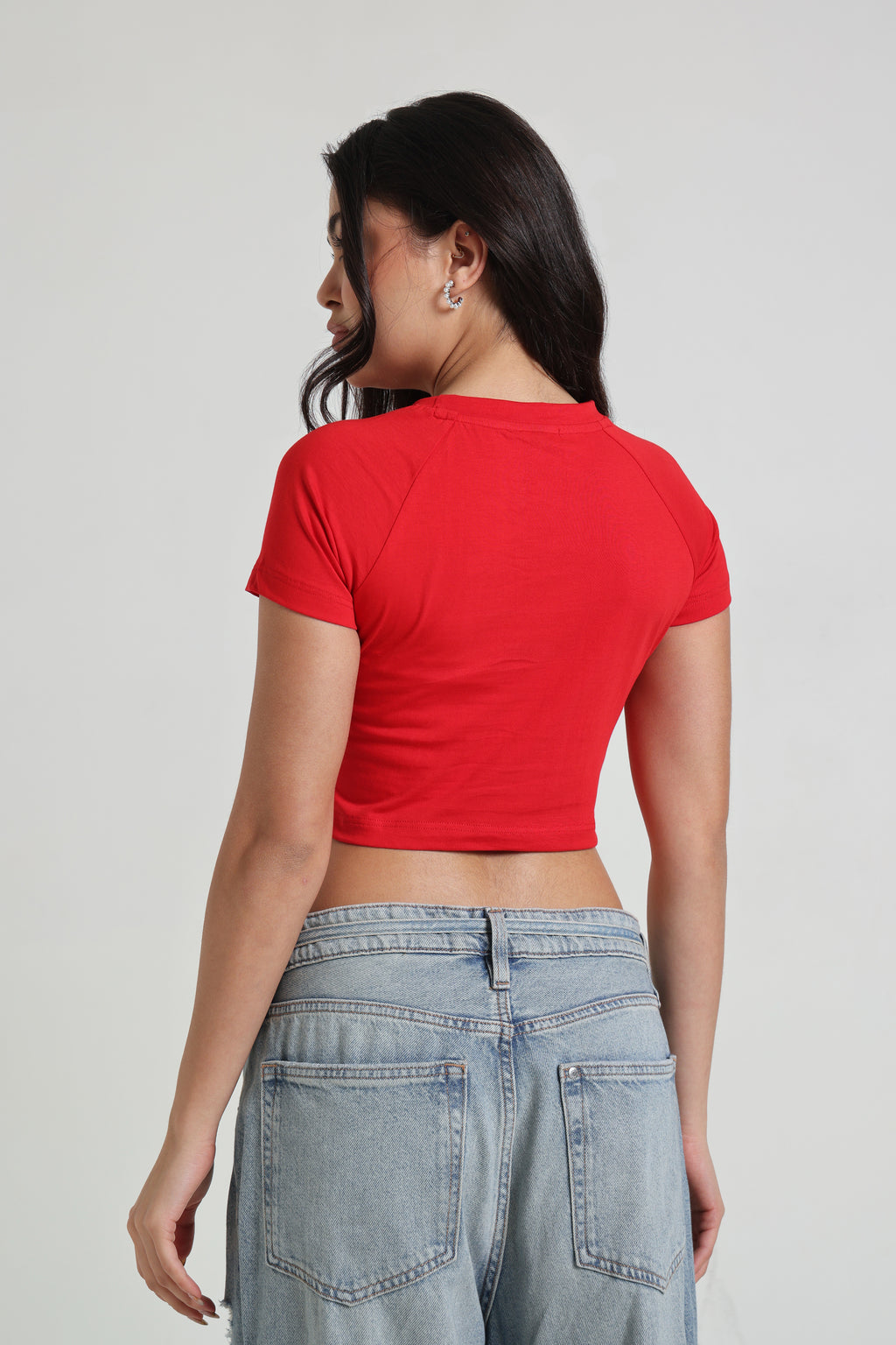 Red Signature Raglan Baby Tee