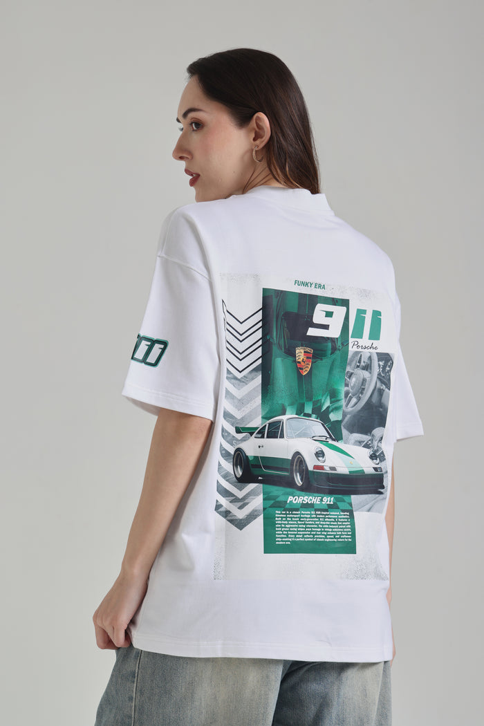 Porsche Racing Edition White Oversized T-shirt