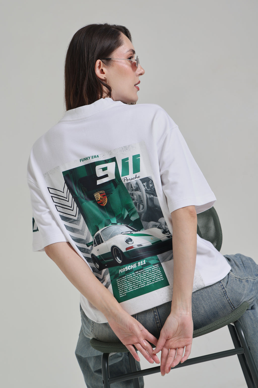Porsche Racing Edition White Oversized T-shirt