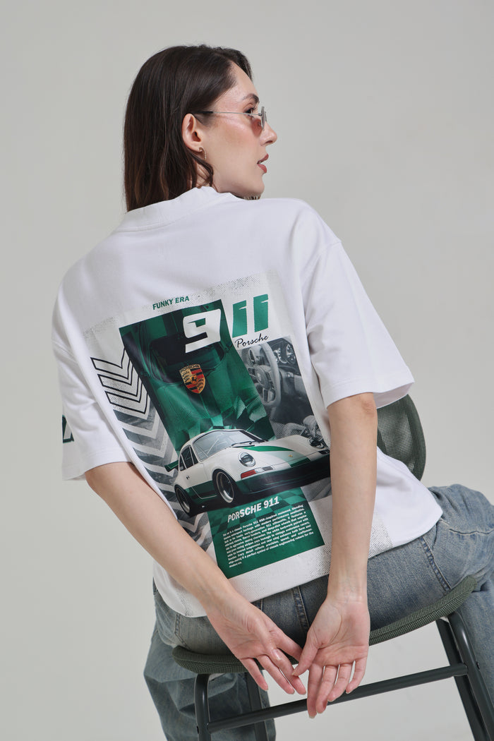 Porsche Racing Edition White Oversized T-shirt