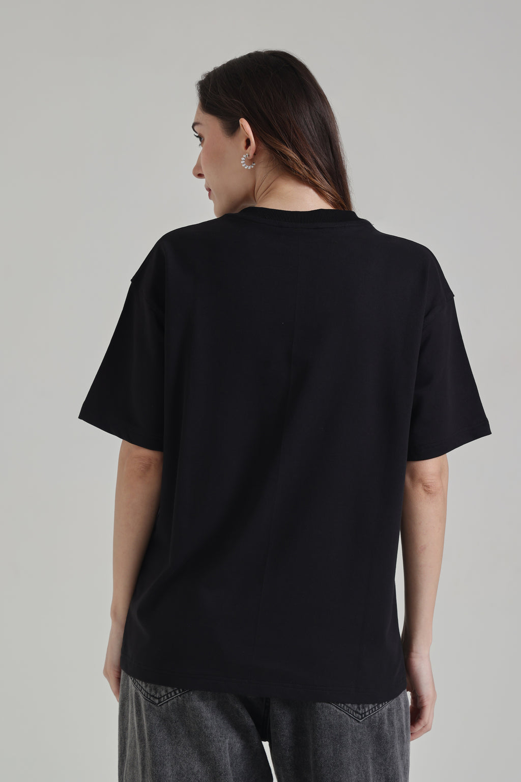 Black signature oversized T-shirt