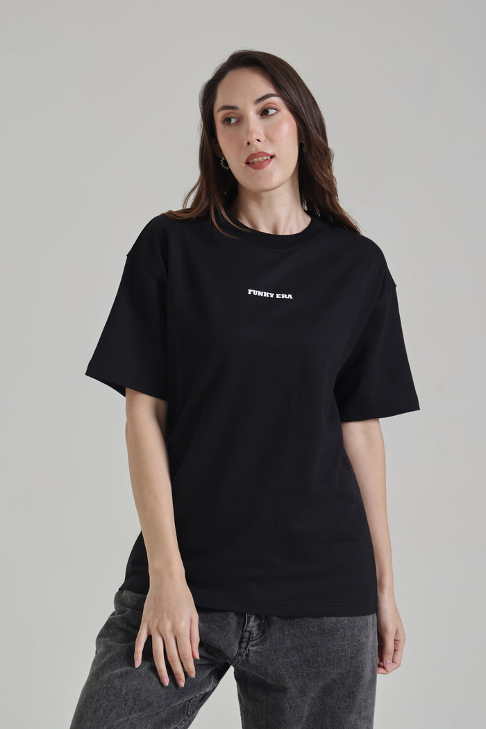 Black signature oversized T-shirt