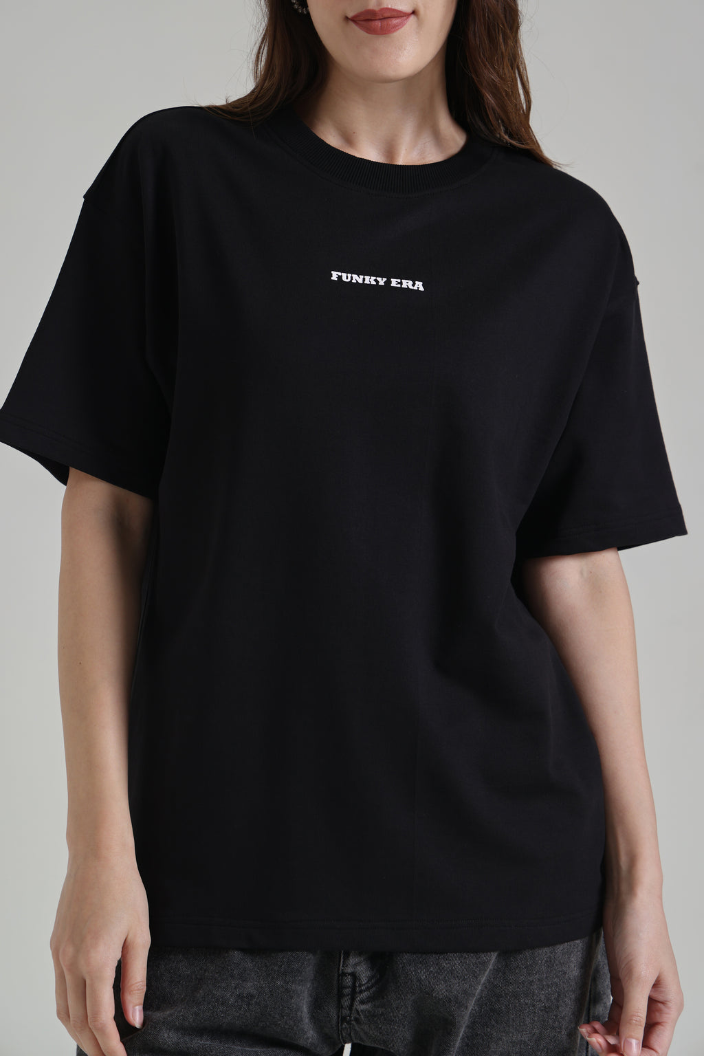 Black signature oversized T-shirt