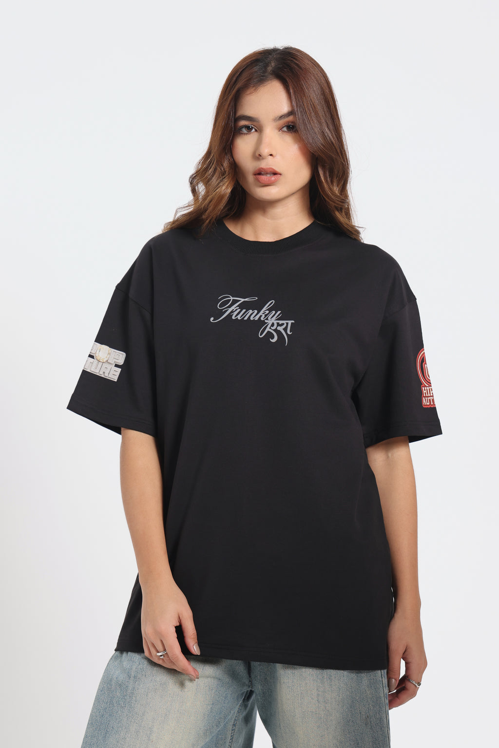 Karan aujla Edition Glow in  Dark Black Oversized T-Shirt