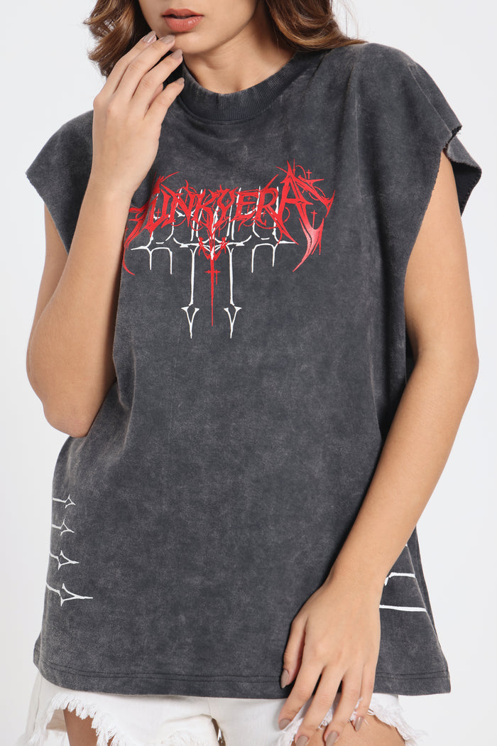 Acidwash Black Silglism Desing Tank