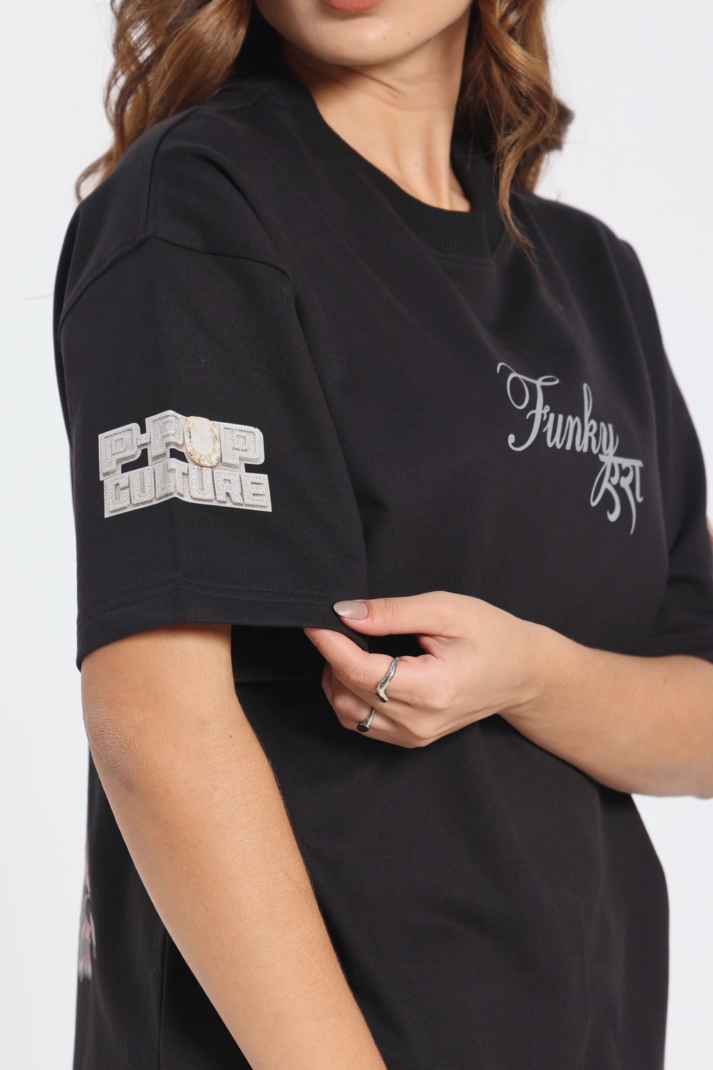 Karan aujla Edition Glow in  Dark Black Oversized T-Shirt