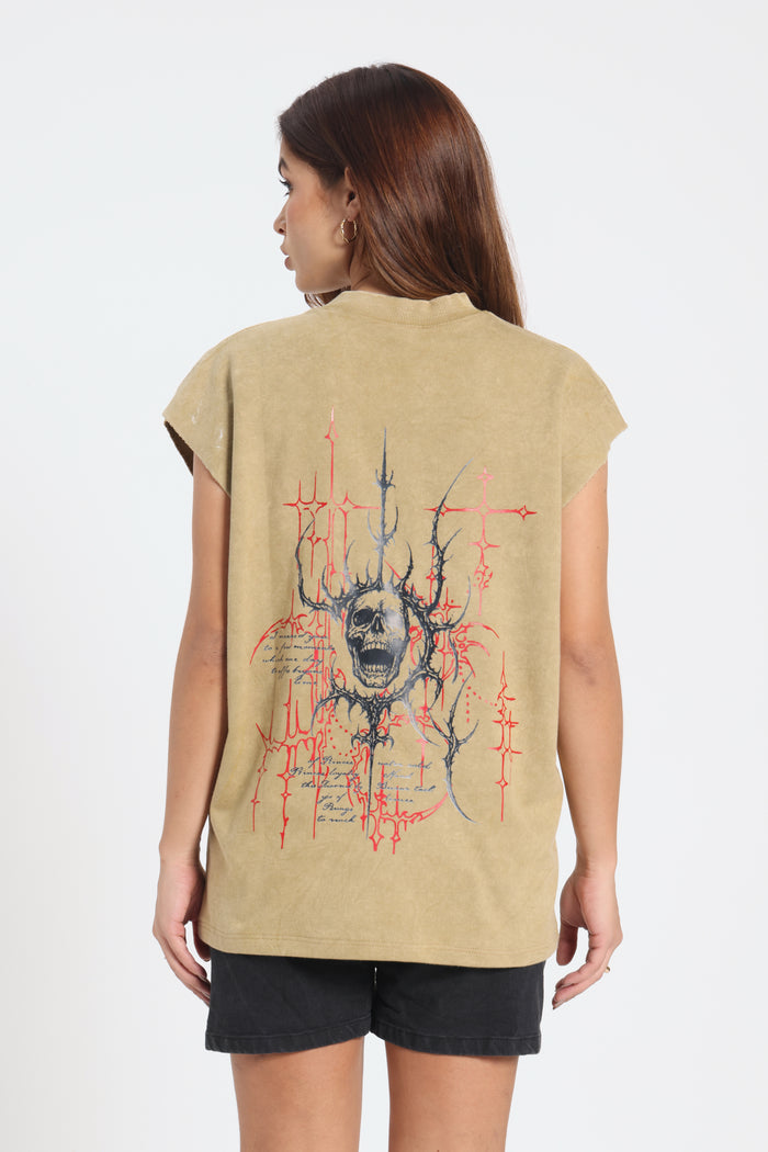 Acidwash Beige Silglism Desing Tank