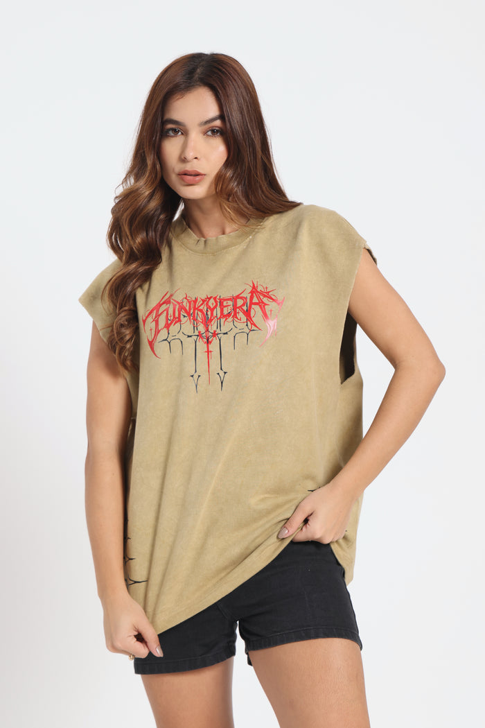 Acidwash Beige Silglism Desing Tank