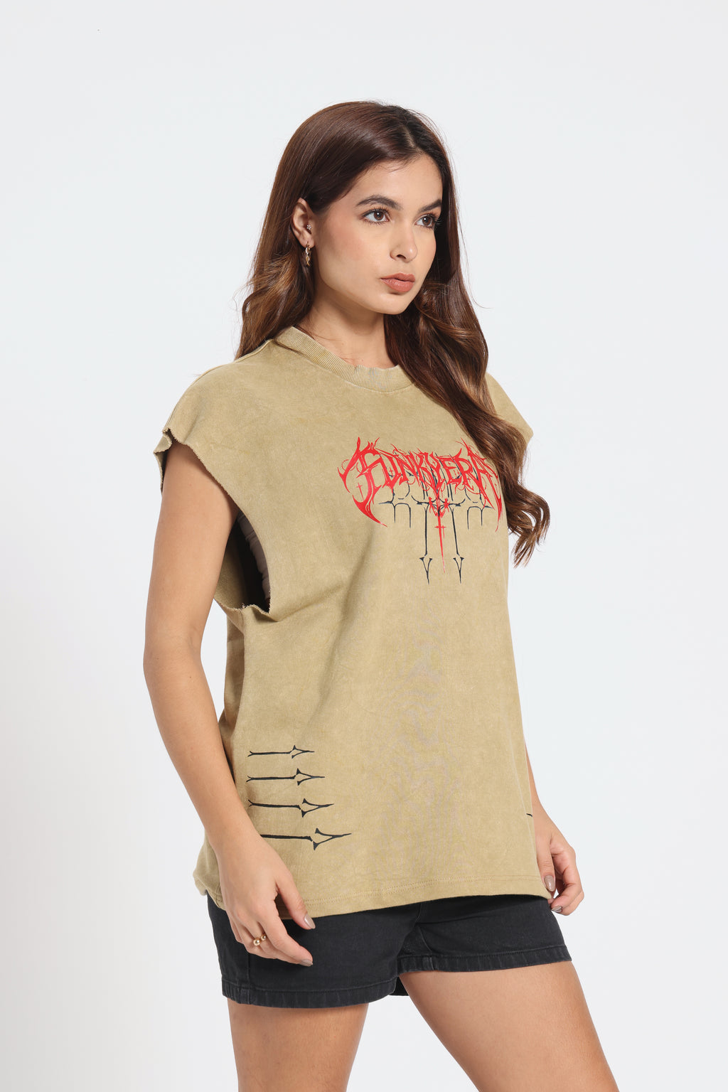 Acidwash Beige Silglism Desing Tank