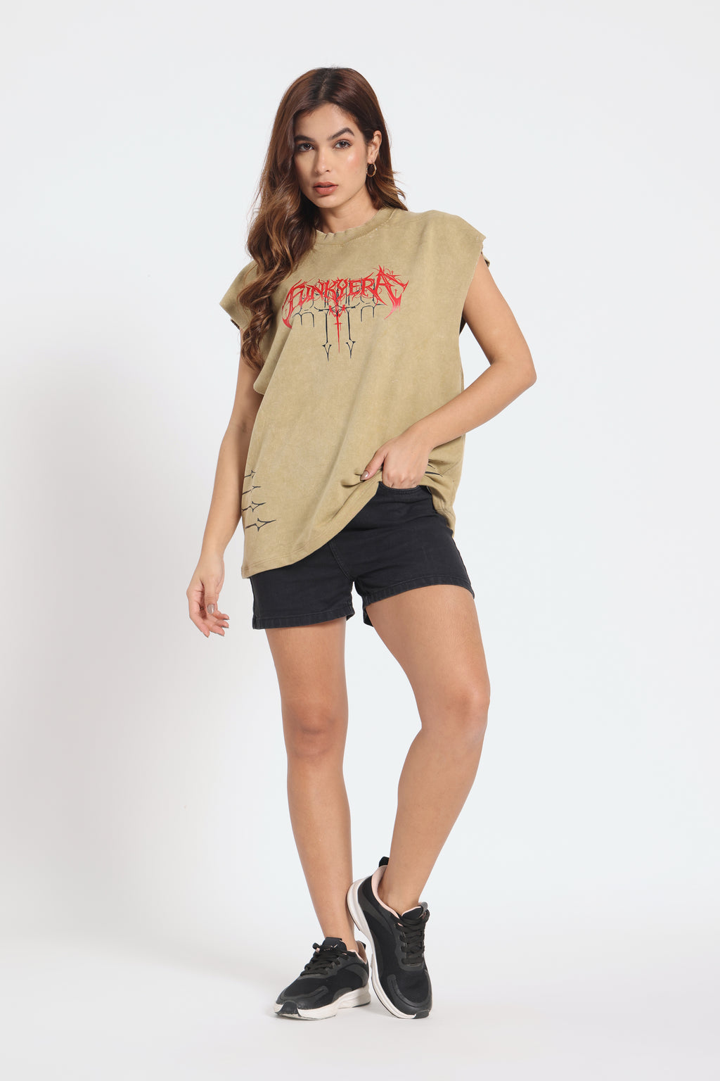 Acidwash Beige Silglism Desing Tank