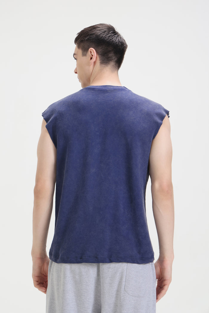 Acid wash Denim Blue Signature Tank