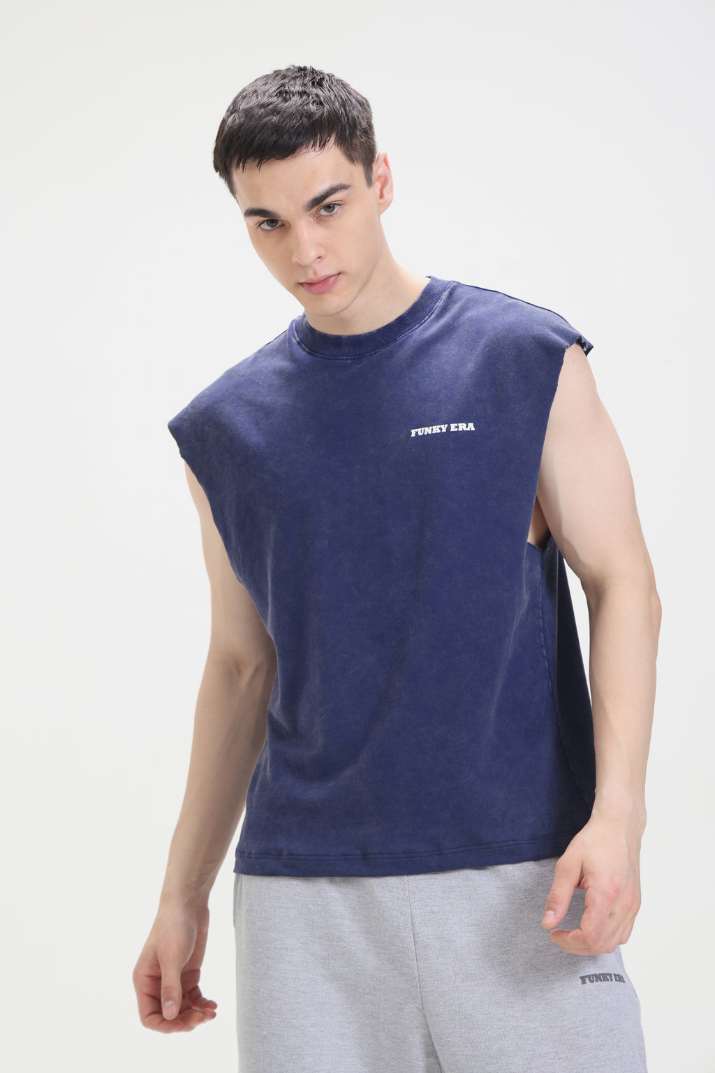 Acid wash Denim Blue Signature Tank