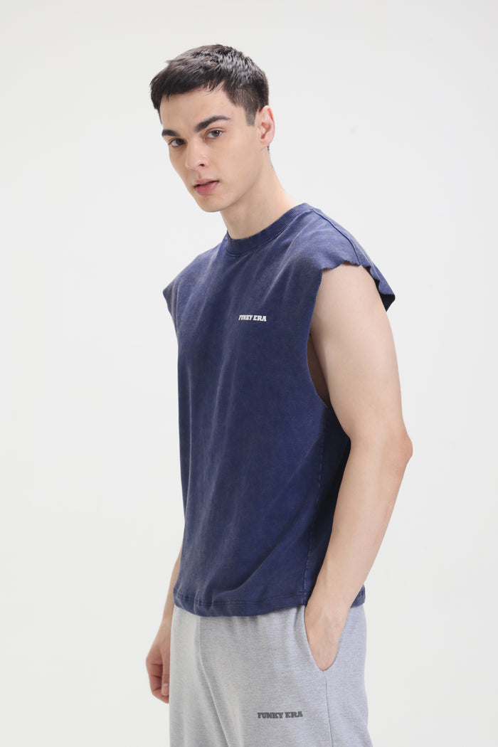 Acid wash Denim Blue Signature Tank
