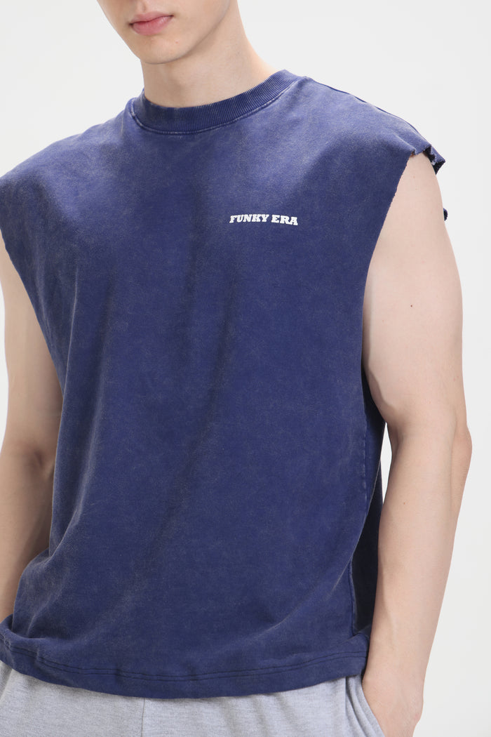 Acid wash Denim Blue Signature Tank