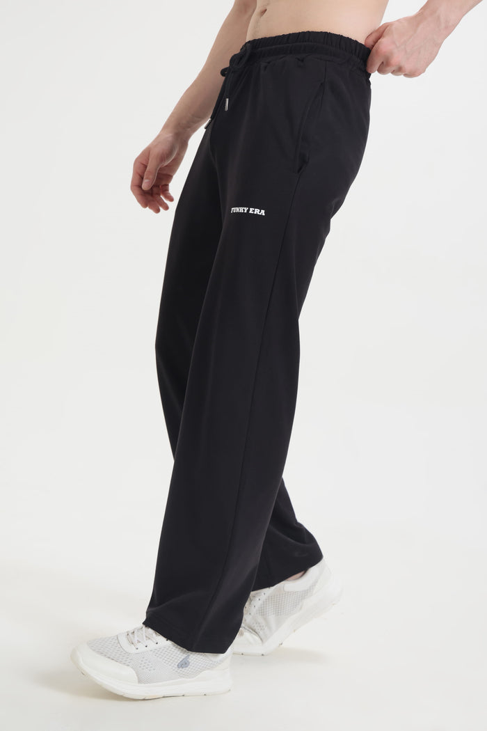 Black Wide-Leg Sweatpants